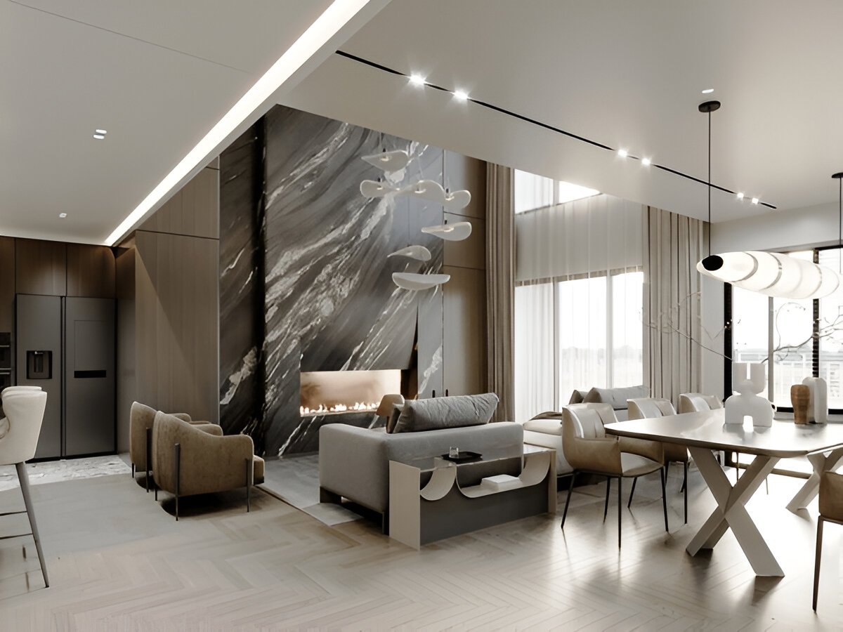 Elegant living room interior design services in Patna city