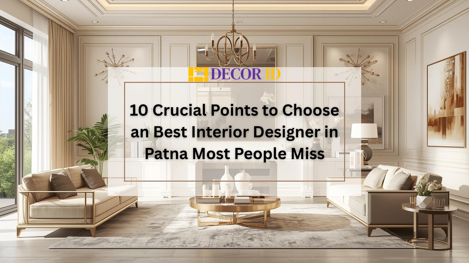 Elegant living room interior showcasing design principles for Patna homes