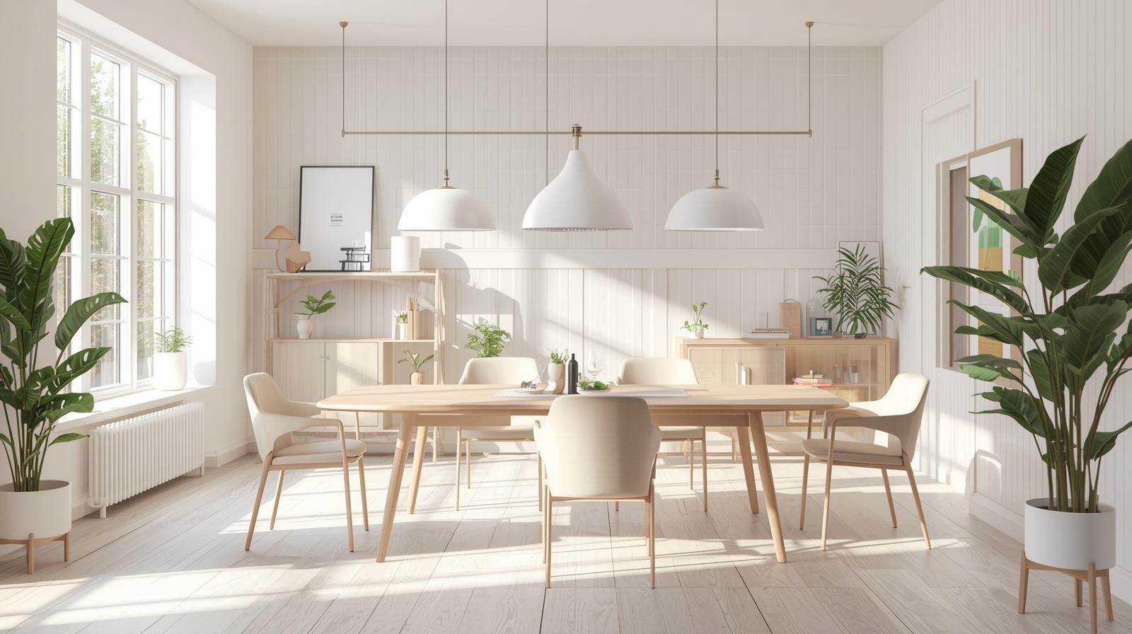 Open dining layout optimized for space, smooth circulation, light flow