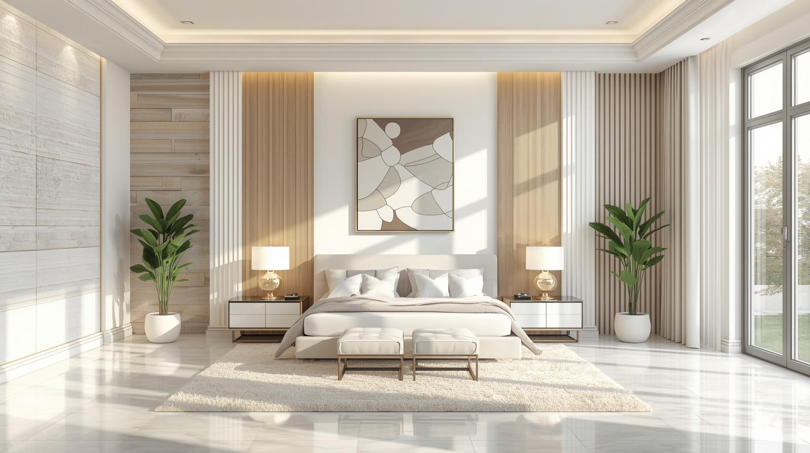 Ideal bedroom wall design with modern panels for elegant interiors