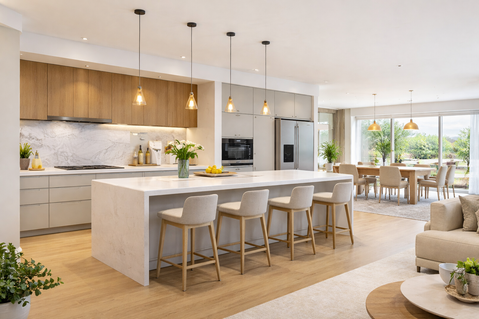 Modern Open Kitchen Design with Island for Stylish Contemporary Homes