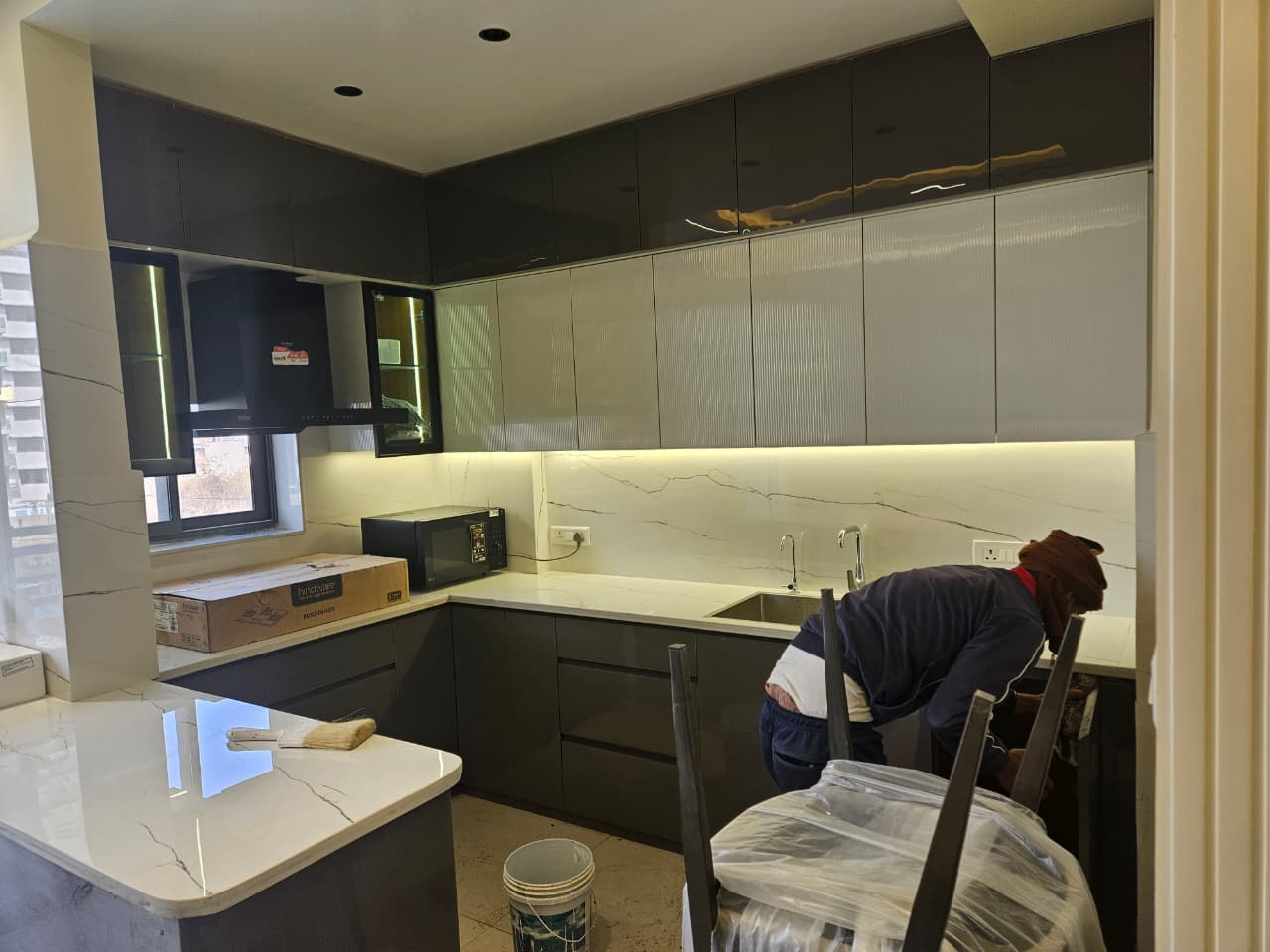 modular kitchen design with storage solutions