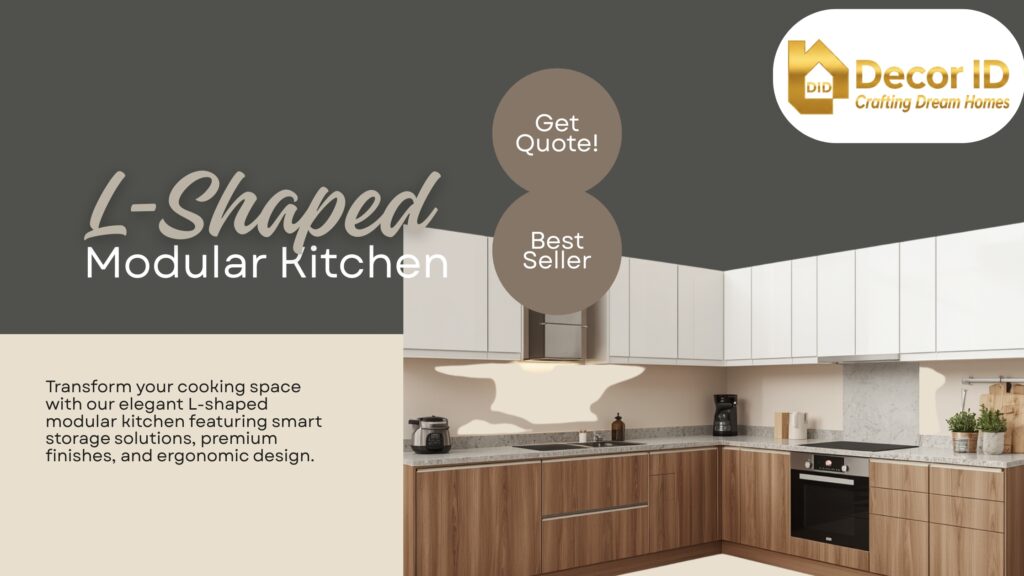 L-shaped modular kitchen