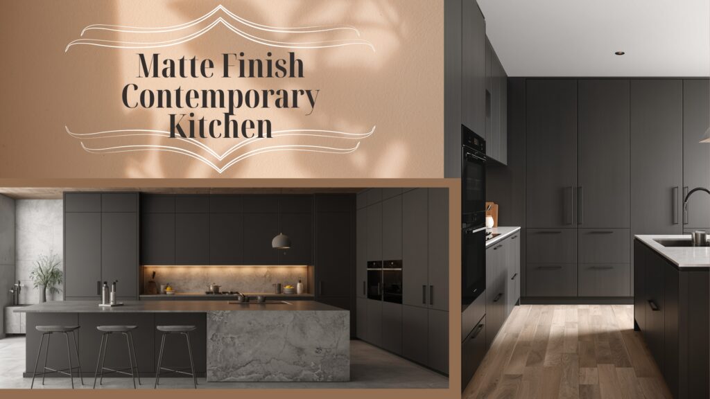 Matte Finish Contemporary Kitchen