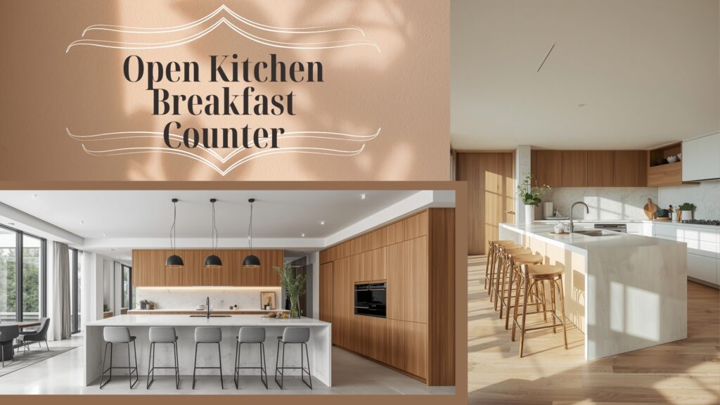 Open Kitchen with Breakfast Counter